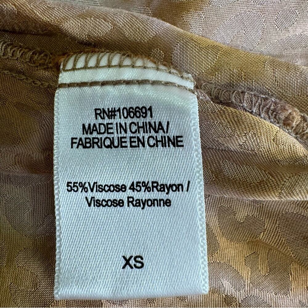 🍁NWT Young Fabulous and Broke YFB Siren Shirt Wrap Midi Dress Adobe Rose Spin XS - Picture 13 of 16